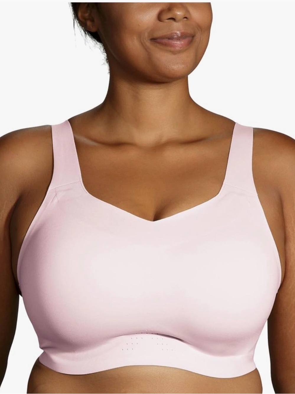 Brooks Light Pink HoldS Me In Run Bra